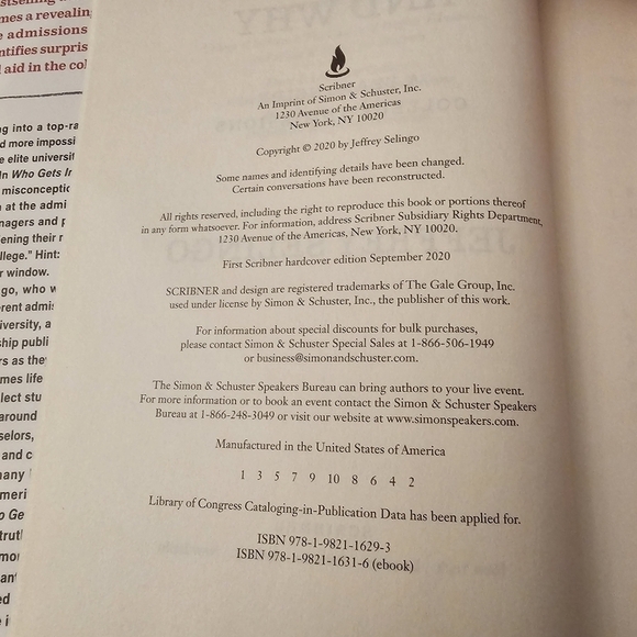 Who Gets In and Why: A Year Inside College Admissions Hardcover Jeffrey Selingo - Picture 4 of 6